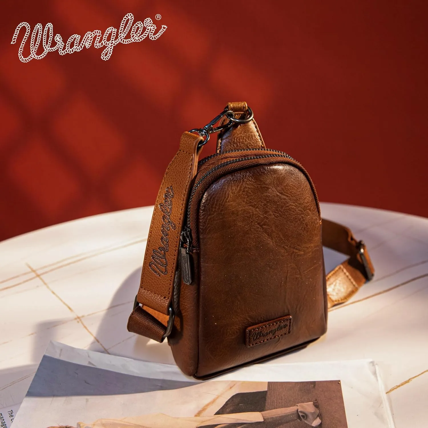 Wrangler Small Crossbody Sling Bags for Women Fanny Packs Chest Bag for Travel Gift