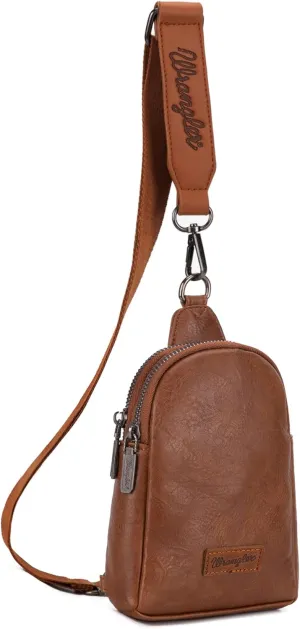 Wrangler Small Crossbody Sling Bags for Women Fanny Packs Chest Bag for Travel Gift