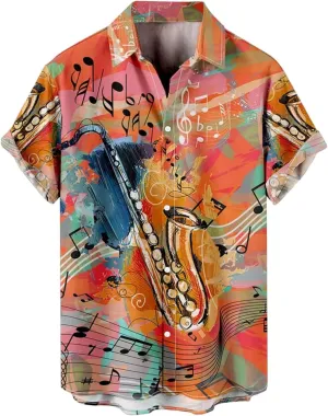 Ymosrh Men's Summer Shirts Hawaiian Floral Shirts Buttons Up Tropical Holiday Beach Shirts Button Short Shirts, XL-3XL