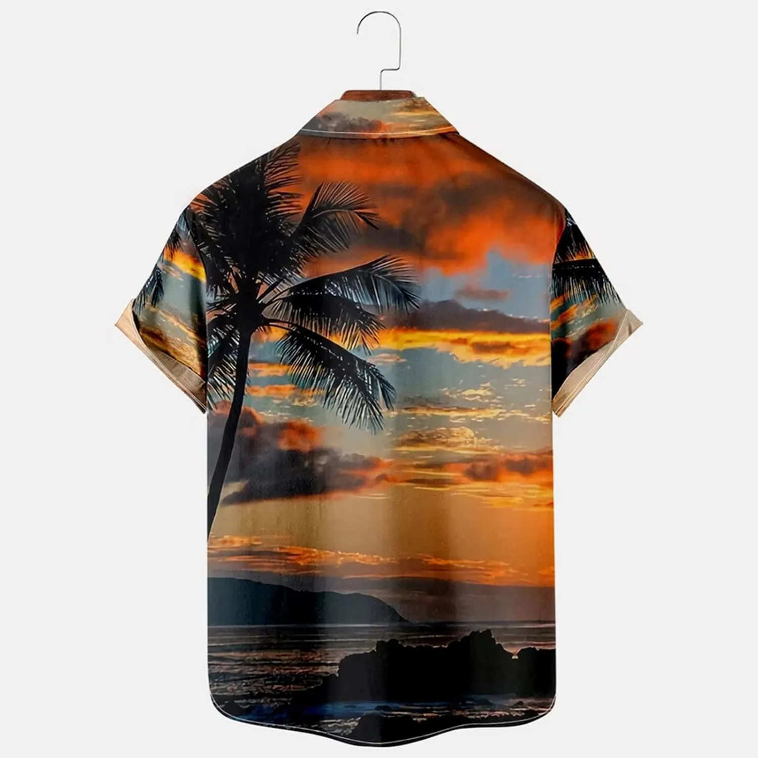 Ymosrh Men's Summer Shirts Hawaiian Floral Shirts Buttons Up Tropical Holiday Beach Shirts Button Short Shirts, XL-3XL