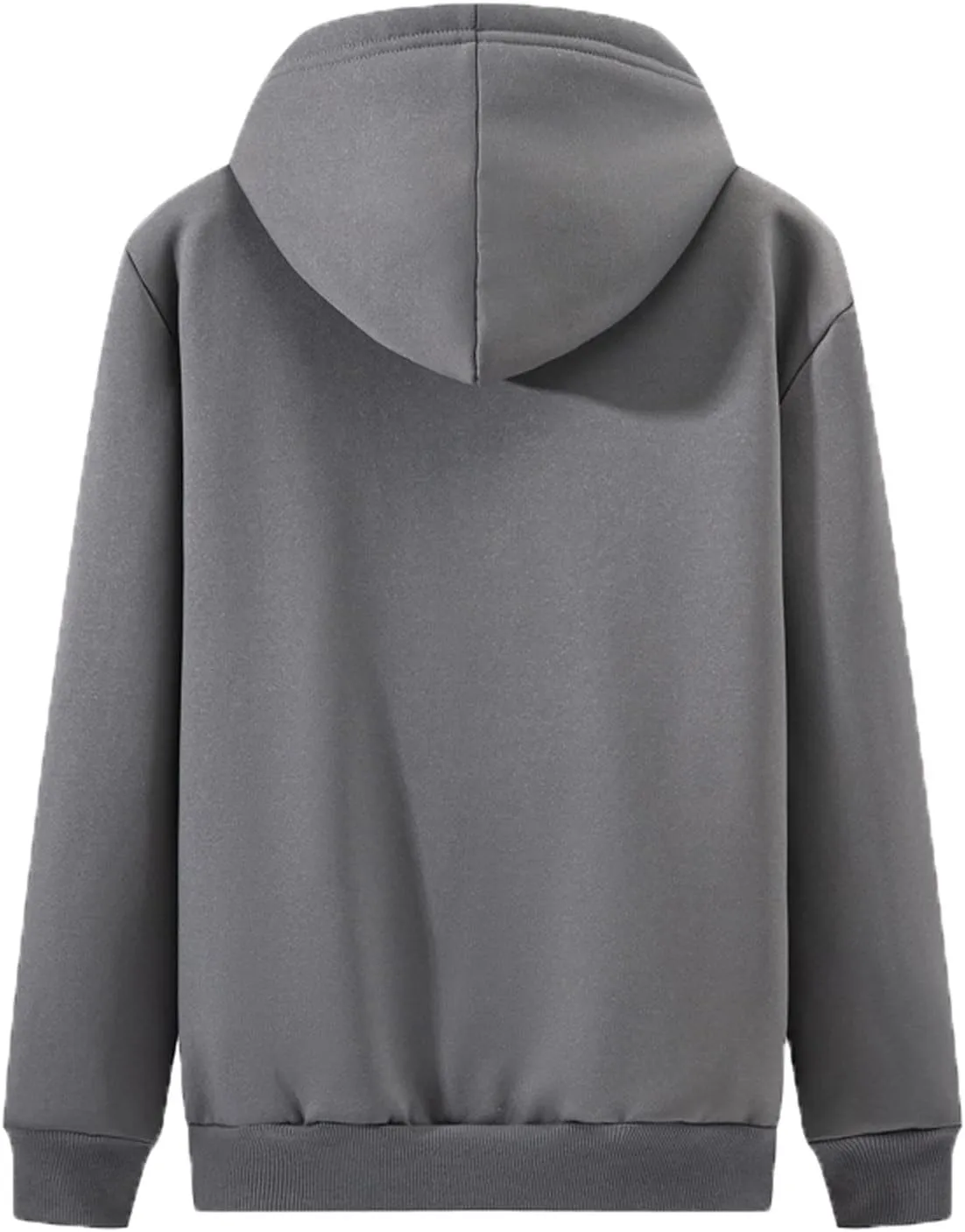Ymosrh Men's Sweatshirts Casual Zip Up Hoodie Drawstring Long Sleeve Fleece Lined Hooded Sweatshirt, M-4XL