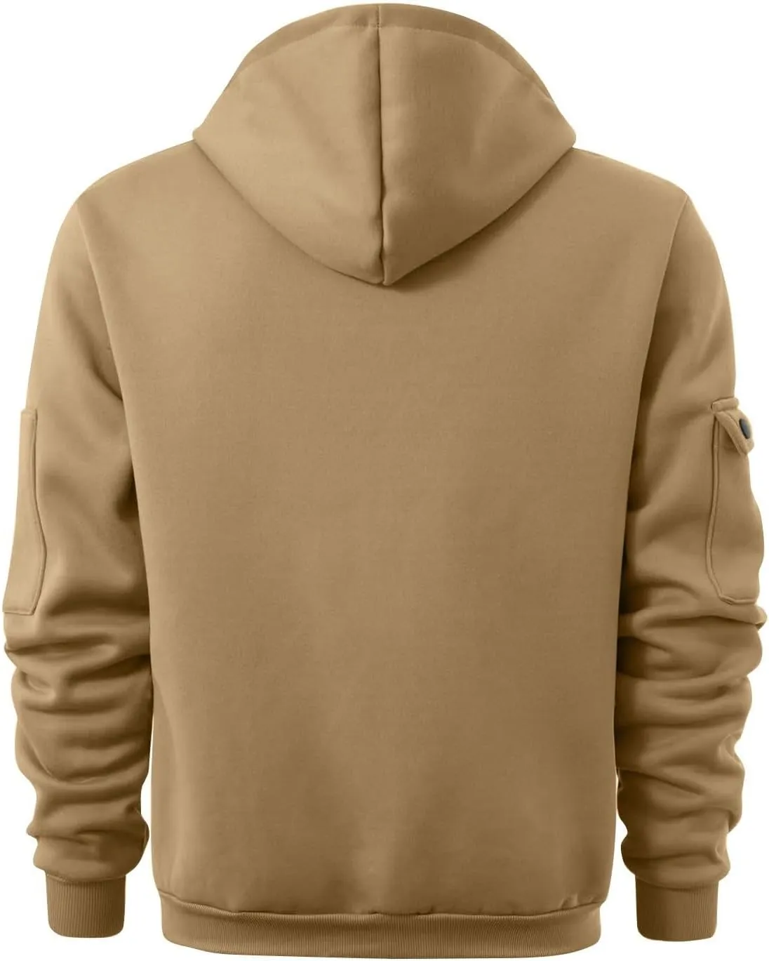 Ymosrh Mens Tactical Cargo Hoodie Athletic Work Hooded Sweatshirt Pullover Hoodies with Zipper Pockets Winter Sweatshirts