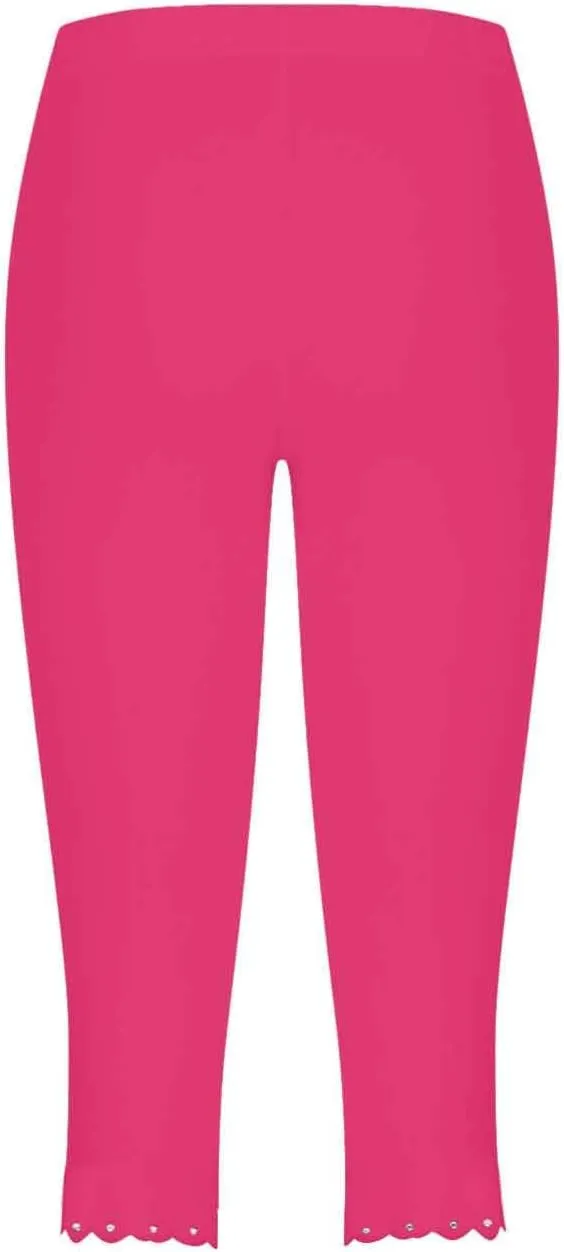 Yoga Leggings for Women Cropped Trousers High Waist Capri Pants Summer Elastic Slim Solid 3/4 Length Stretch Trouser