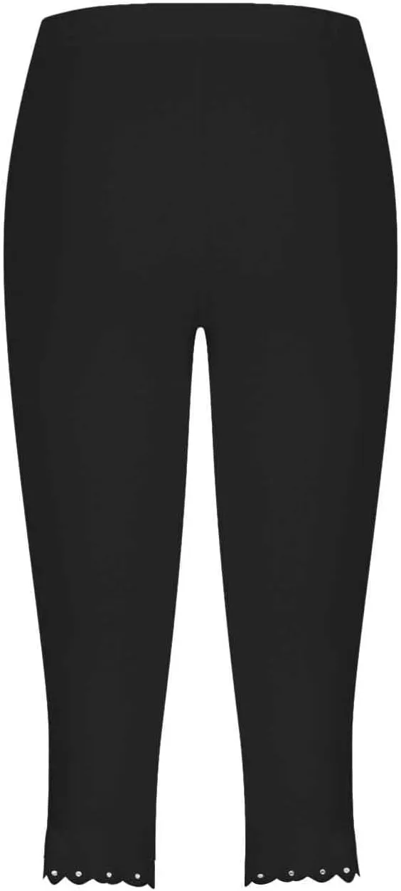 Yoga Leggings for Women Cropped Trousers High Waist Capri Pants Summer Elastic Slim Solid 3/4 Length Stretch Trouser
