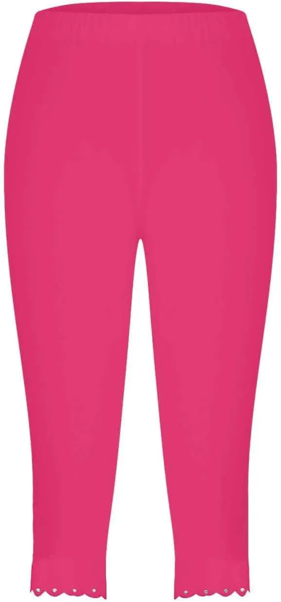Yoga Leggings for Women Cropped Trousers High Waist Capri Pants Summer Elastic Slim Solid 3/4 Length Stretch Trouser