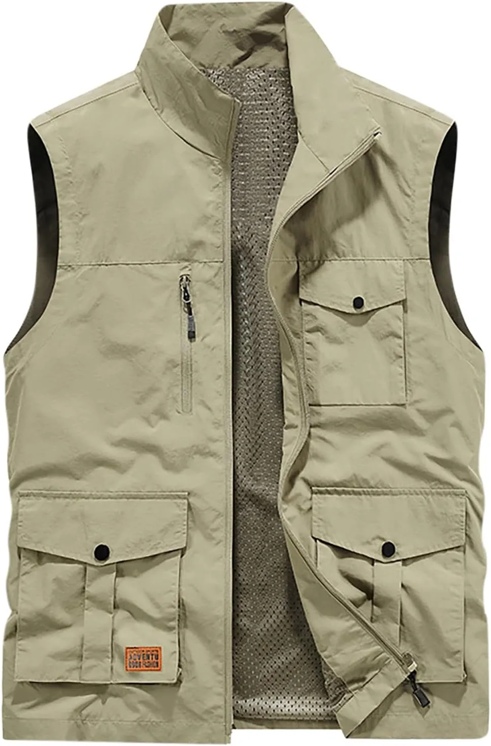 Zeiyignr Men's Casual Lightweight Quick-Dry Outdoor Work Hunting Hiking Fishing Travel Photo Cargo Vest Jacket Multi Pockets
