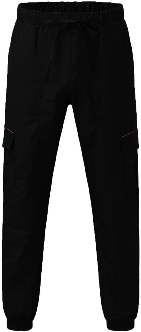 ZHUER Men's Cargo Pants Casual Joggers Pants Stretch Drawstring Sweatpants Cotton Chino Pants Slim Fit Gym Workout Pants